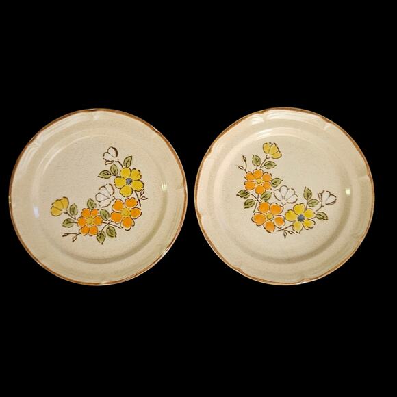 Hearthside Stoneware Baroque Spring Garden 7.5" Salad Plate Hand Painted Japan - Picture 5 of 6